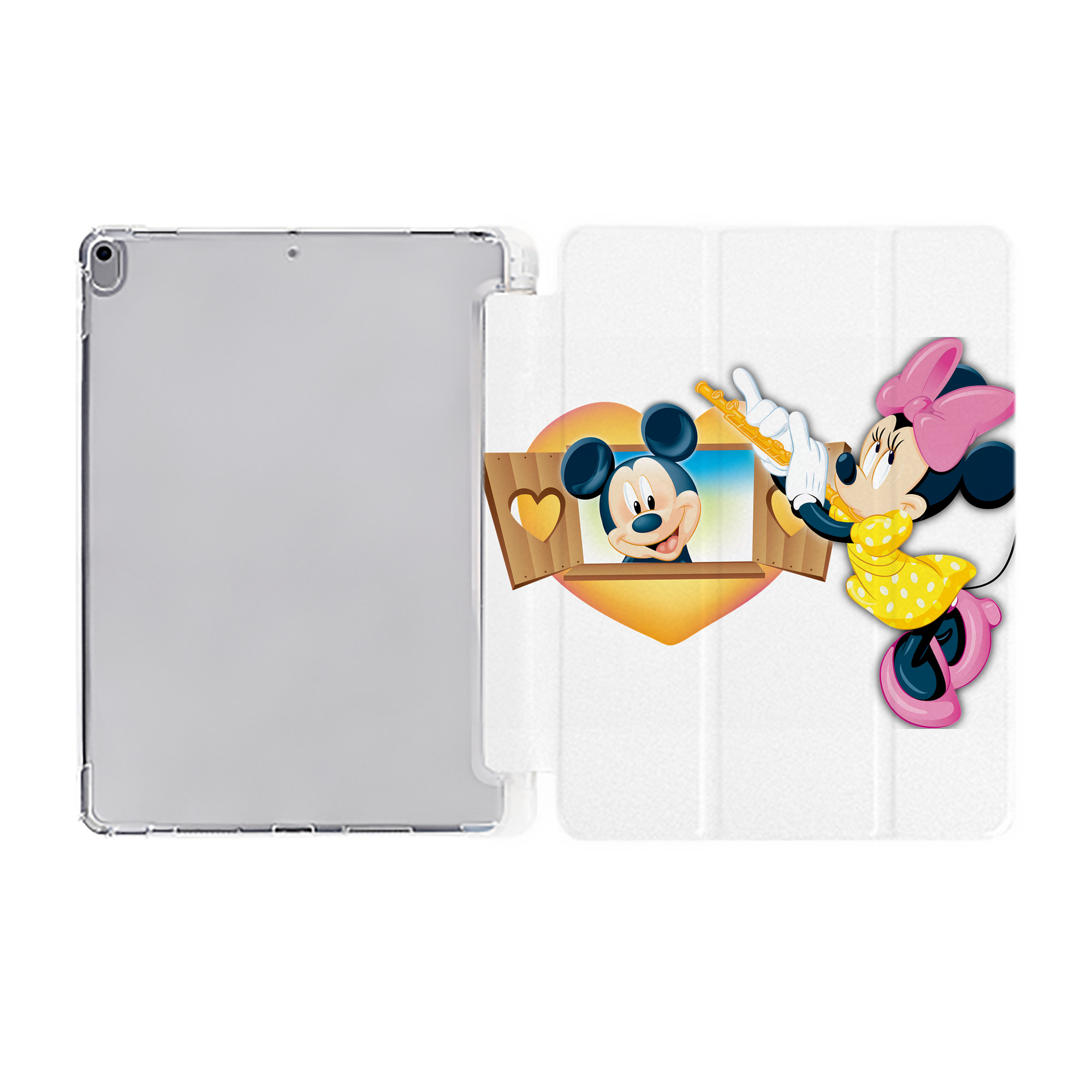 （画像用） ミッキーマウス Mickey Mouse IPad ケース ペン収納付き 三つ折りスタンド PUレザー×シリコン 対応機種9.5/10.5/10.9インチ